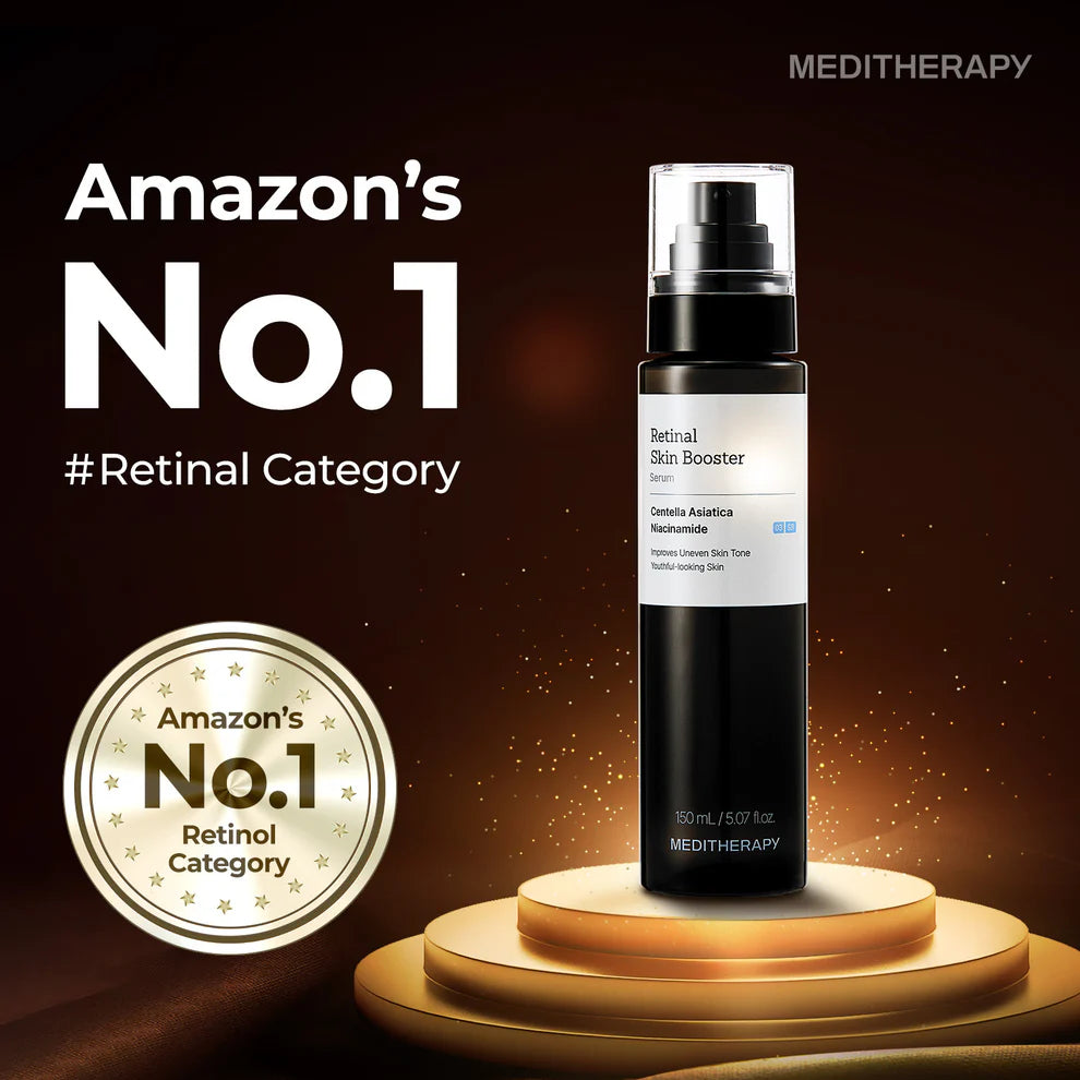 MEDITHERAPY Retinal Skin Booster Serum | Retinaldehyde, Niacinamide Anti-Aging Serum - K-Beauty Facial Serum for Fine Lines, Firming & Radiance | Hydrating Face Serum All Skin Types