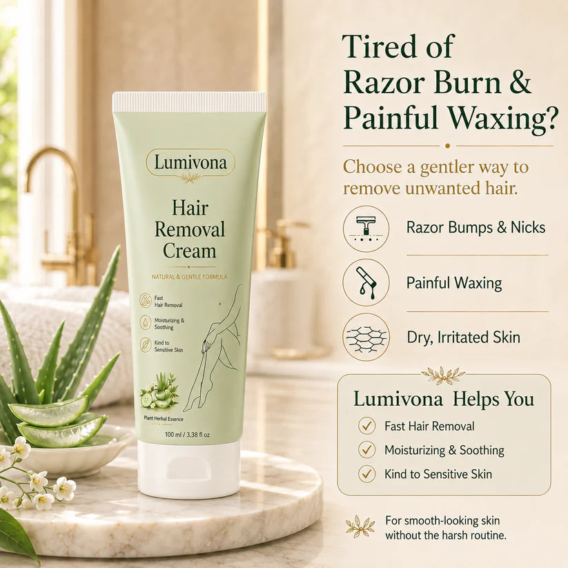 Natural Gentle Hair Removal Cream | For Women & Men, Sensitive Skin