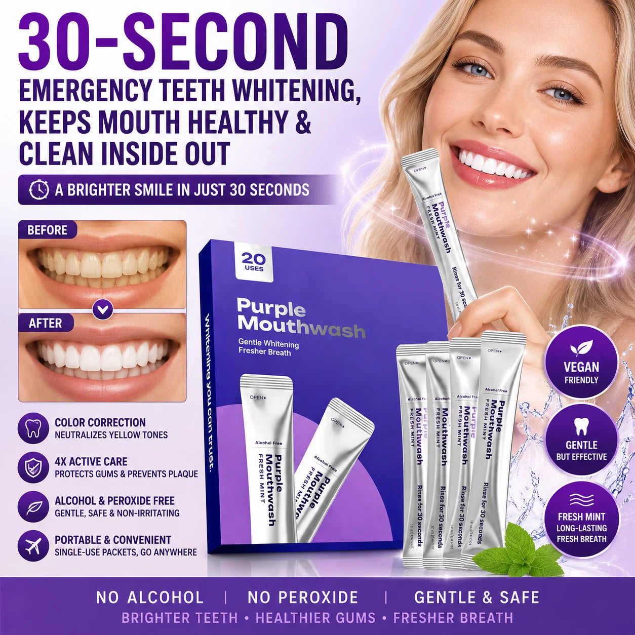 💜✨ YOUR BRIGHTEST SMILE IN JUST 30 SECONDS