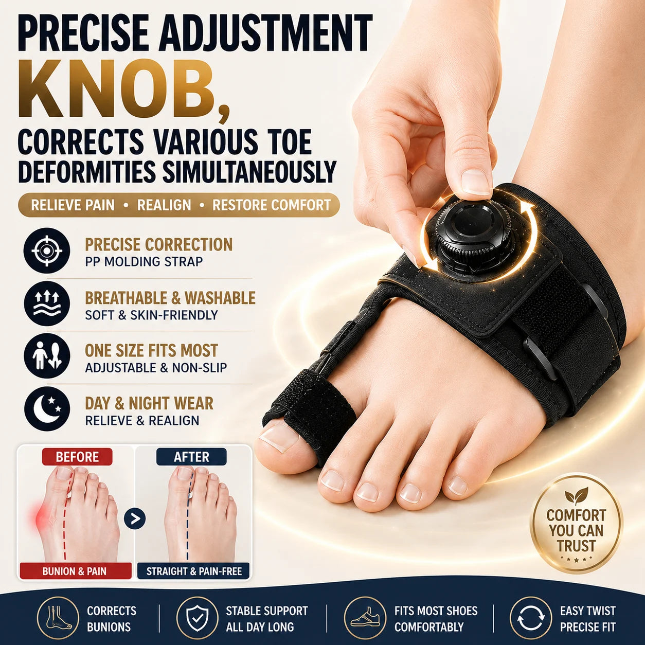 🦶✨  Adjustable Dial Bunion Corrector