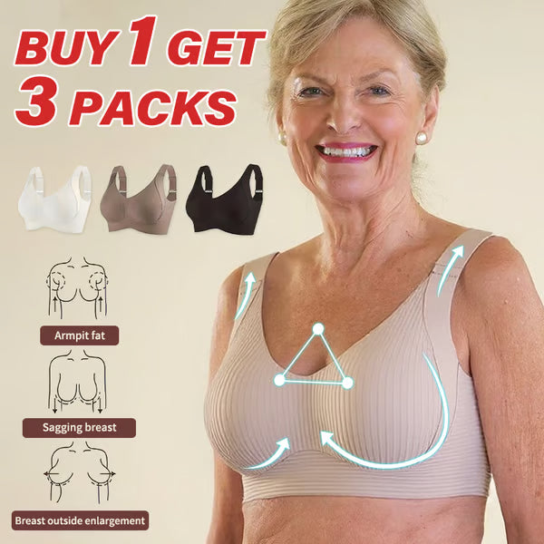 🎁 Buy 1 Get 3 Packs🔥Super Firming Wire-Free Push Up Bra All-Day Comfort No More Sagging (3-Pack Value Set)