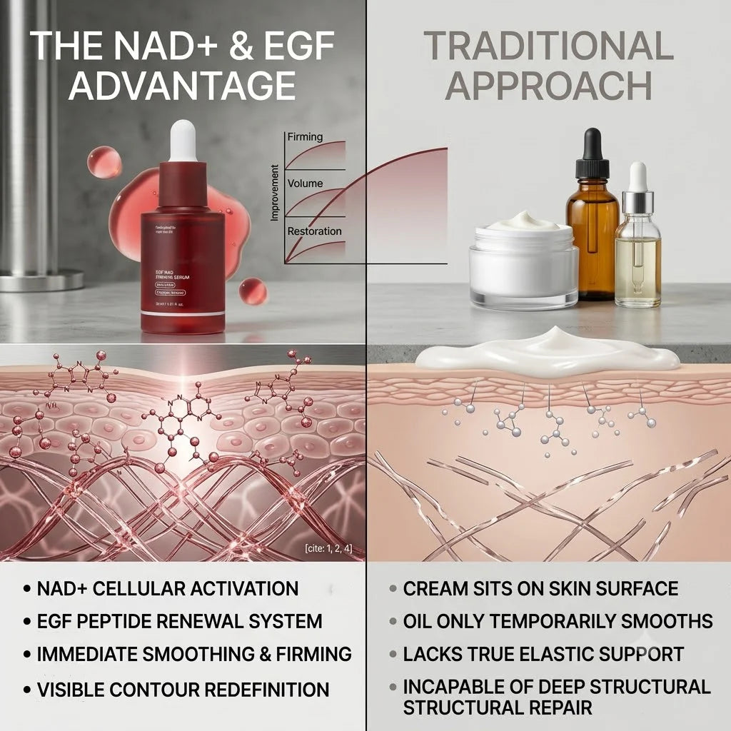 ✨ NAD+ EGF Firming Face & Neck Serum Advanced Korean Anti-Aging Lift Formula 1.01 oz