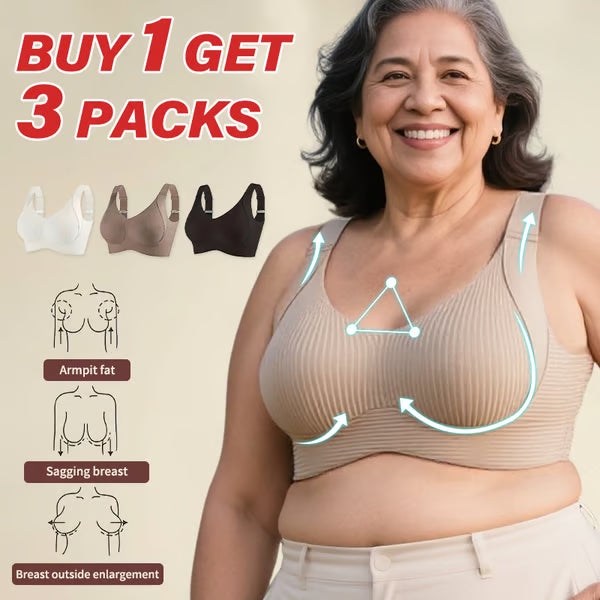 🎁 Buy 1 Get 3 Packs🔥Super Firming Wire-Free Push Up Bra All-Day Comfort No More Sagging (3-Pack Value Set)