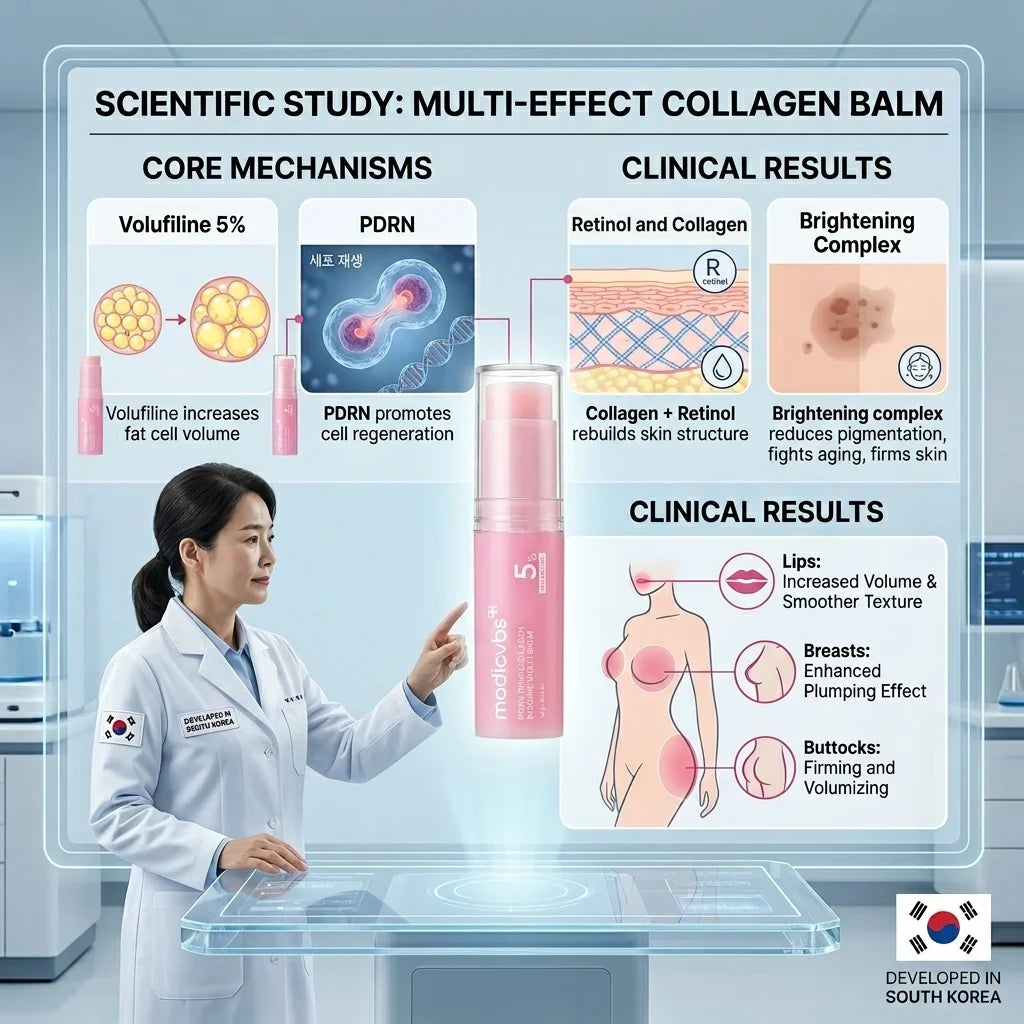 💗💗 Developed in Korea | Anti-Aging | Moisturizes & Smooths Skin | Plumps Lips, Bust, & Hips | Improves Dark Spots | Firms Skin | Pink Collagen Multi-Effect Plumping Serum Stick