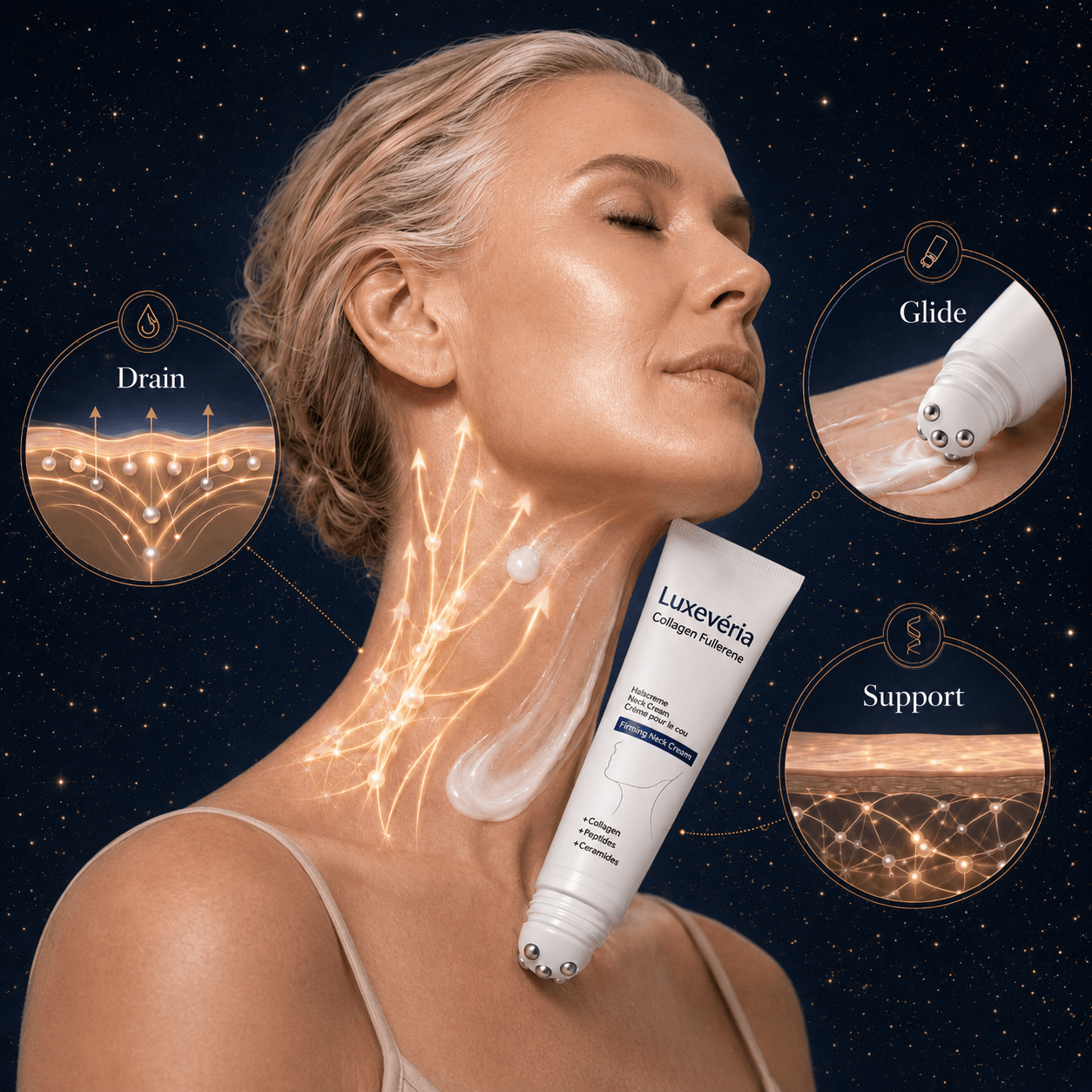 ✨ MAGIC COLLAGEN & FULLERENE NECK CREAM Lift. Tighten. Sculpt. Reverse the Look of Neck Aging in Days 💎