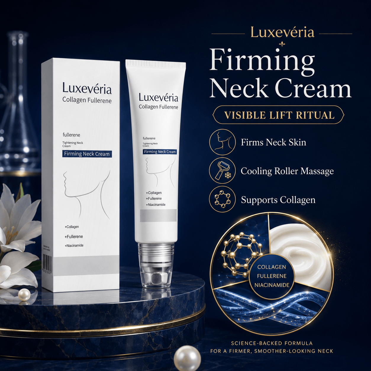 ✨ MAGIC COLLAGEN & FULLERENE NECK CREAM Lift. Tighten. Sculpt. Reverse the Look of Neck Aging in Days 💎