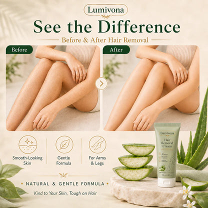 Natural Gentle Hair Removal Cream | For Women & Men, Sensitive Skin