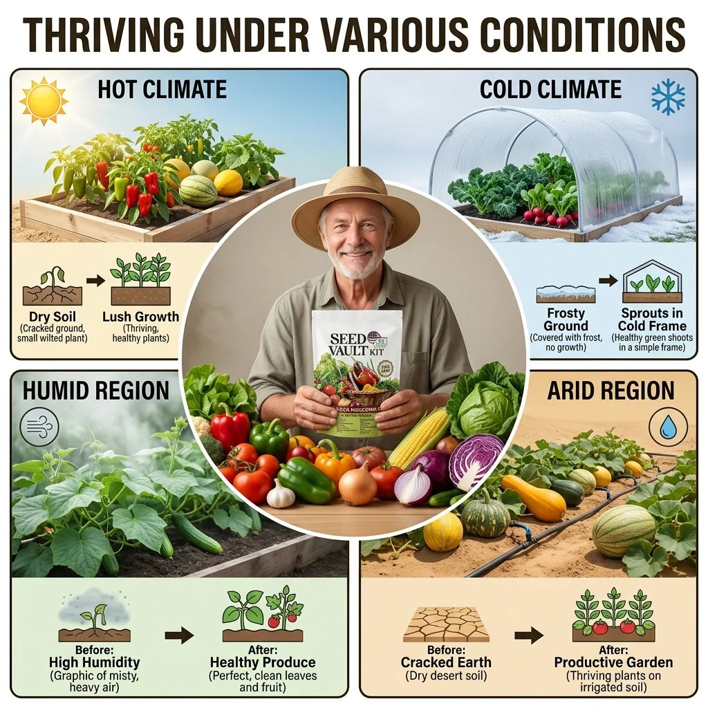 🌱 35 Heirloom Vegetable Seed Survival Kit