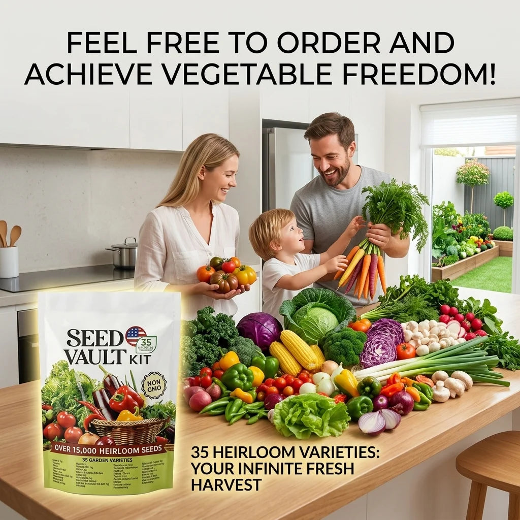 🌱 35 Heirloom Vegetable Seed Survival Kit
