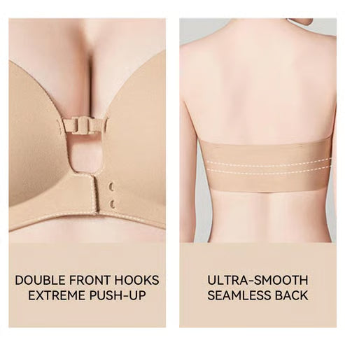 Women's Strapless Front Closure Push-Up Bra