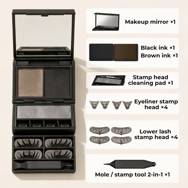 🥳2026 HOT SALE🥳💋50K+ SOLD!🔥 50% OFF!3-in-1 Kit: Eyeliner and Lower Lash Stamp