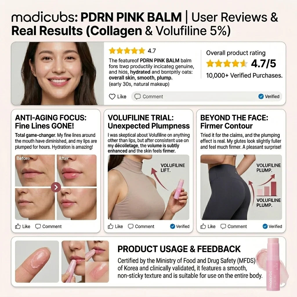 💗💗 Developed in Korea | Anti-Aging | Moisturizes & Smooths Skin | Plumps Lips, Bust, & Hips | Improves Dark Spots | Firms Skin | Pink Collagen Multi-Effect Plumping Serum Stick