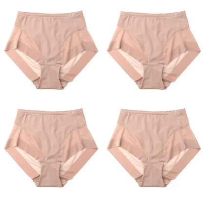 High Waist Ice Silk Seamless Shaping Briefs