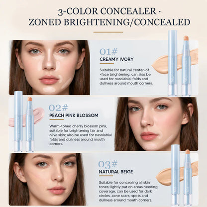 1Pc PIPL Moisturizing Concealer Face Brightening Concealer Covering Acne Scar and Dark Circles Under Highlighter Stick Concealer